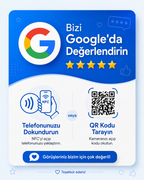 Google Yorum Kartı – Dinamik QR + NFC | Bağlantısı Değiştirilebilir